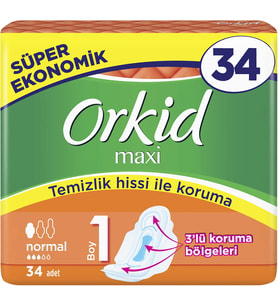 Maxi Hijyenik Ped Normal 34 Adet Süper Ekonomik Paket
