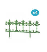 Omnipazar SY-5990 Klasik Plastik Bahçe Çiti 86x38 cm 4'lü Set (Yeşil)