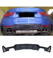 Bmw F32 4 Serisi M Performance Difüzör Piona Black 2014 ve üzeri Sağ Sol Çift Egzoz Çıkışlı