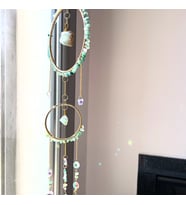 Aventurin Sun Catcher 5 - Güneş Tutucu, Güneş Yakalayıcı, Doğal Taşlı, El Yapımı (Yeşil)