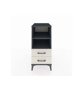 Kronos Komodin 2 Raflı 2 Çekmeceli 44x59x96 Antrasit-Aytaşı