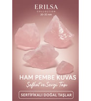 Sertifikalı Ham Pembe Kuvars Taşı Kütle 30-35 mm – Şefkat ve Sevgi Taşı (Çok Renkli)