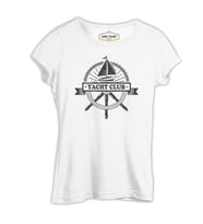 Yat Kulübü - Dümen Beyaz Kadın Tshirt