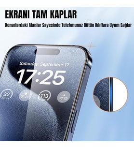 Apple iPhone 13/13 Pro/14 için Tasarlanmış Premium Anti-Statik Ekran Koruyucu Uçtan Kenara Kapsama Full Kaplama Tam Koruma Dayanıklı Temperli Cam