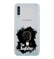 Samsung Galaxy A50   Kamera Korumalı  Kapak Dog Father Tasarımlı  Şeffaf Kılıf