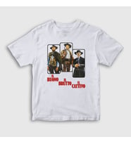 Presmono Unisex Çocuk Beyaz Cover Film The Good The Bad And The Ugly T-Shirt 252407tt