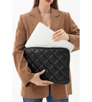 NEMO BAGS Laptop Tablet Kılıfı 16 İnç Macbook İpad Pro Air Huawei Evrak Çantası Suni Deri (Siyah)