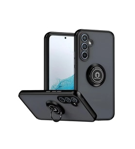 Galaxy S25 FE Montreal Yüzüklü Silikon Kapak - Siyah