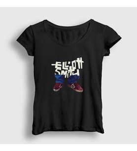 Presmono Kadın Siyah Son Of Sam Shoes Elliott Smith T-Shirt 461658tt