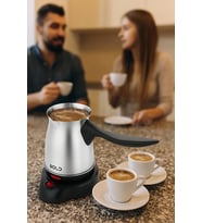 Lunaev Bold Elektrikli Türk Kahve Pişirme Makinesi Inox Paslanmaz Çelik Cezve