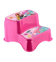 Lisanslı Çift Basamaklı Kaydırmaz Çocuk Taburesi (Pembe)