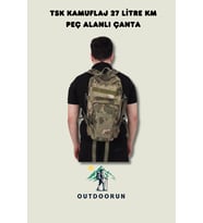TSK Kamuflaj 27 Litre Km Peç Alanlı Tactical Çanta