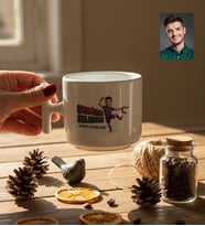 Kişiye Özel Karikatürlü Bordo Mavi Taraftar T Kupa Doğum Günü Hediyesi