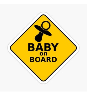 Arabada bebek var Baby On Board Sticker Yapıştırma 19CM md13