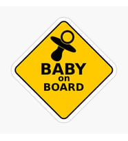 Arabada bebek var Baby On Board Sticker Yapıştırma 19CM md13