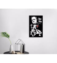 BK Home Godfather Baba Tasarımlı Dekoratif Ahşap Siyah Çerçeveli Tablo-2