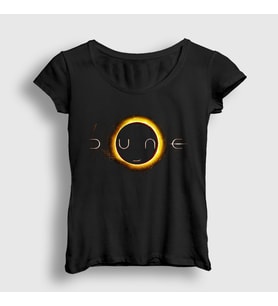 Presmono Kadın Siyah Dune Logo Film T-Shirt 420669tt