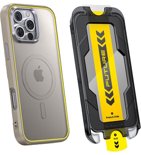 Aohi The Future Iphone 16 Pro Kılıfı Desert Titanium, Tam Kaplayan Kırılmaz Temperli Camlı Koruma (Çok Renkli)