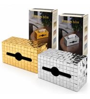 PLASTİK - MOZAİK DESEN DİKDÖRTGEN DEKORATİF PEÇETELİK 12X21CM - RENK BELİRTİNİZ - 1 ADET GÖNDERİLİR (5343)