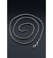 Erkek Gümüş 925 Ayar Kral Kolye Zincir Yuvarlak 2 MM 901688