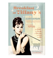 Nostalgic Art Breakfast At Tiffanys Blue Metal Pano 20 x 30 cm