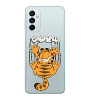 Samsung Galaxy M14 Uyumlu Garfield Desenli Şeffaf Telefon Kılıfı