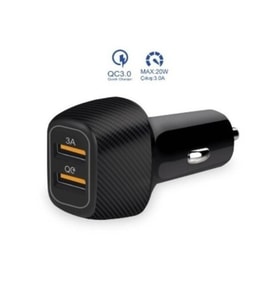 Araç içi Şarj Cihazı 3.0A FAST 20W Süper Hızlı 2 Usb Çıkışlı Çakmaklık