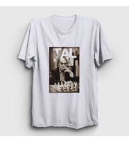 Presmono Unisex Beyaz Mikhail Tal Büyükusta Satranç T-Shirt 421653tt (Beyaz)