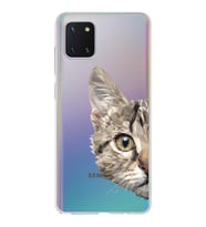 Samsung Galaxy Note10 Lite  Kapak Catface Tasarımlı Şeffaf Silikon Kılıf