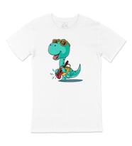 Gitarlı Dinozor Tişört