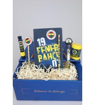 LİSANSLI FENERBAHÇE NOKTALI DEFTER,2'Lİ KURŞUN KALEM ,KALEMTRAŞ,SİLGİ VE VERSATİL UÇLU KALEM SETİ (Krem)