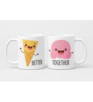 KİŞİSELLEŞTİRİLEBİLİR BETTER TOGETHER BİRLİKTE DAHA İYİ YAZILI İKİLİ KUPA SETİ