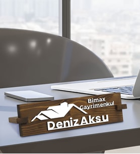 BK Gift Kişiye Özel Figürlü Gayrimenkul Masa İsimliği, Yeni İş Hediyesi, Arkadaşa Hediye, Ofis Hediyesi