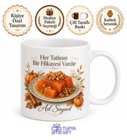 Kabak Tatlısı Temalı Baskılı Kupa Bardak Hediye Porselen Mug
