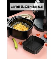 Bütün Airfryer'lere Uyumlu Siyah Silikon Pişirme Kabı