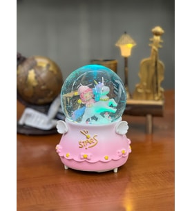 Unicorn Kar Küresi Mega Boy Tam Otomatik Işıklı Müzikli Püskürtmeli - Pil Hediyeli