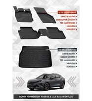 Sahler Cupra Formentor Mild Hybrid 2024+ Uyumlu 4.5D Premium Havuzlu Oto Paspas ve Liner Marka 3D ALT Bagaj Havuzu