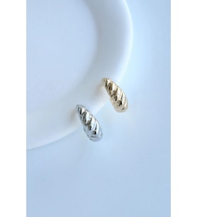 Burgu Tasarım Sıkıştırmalı Earcuff Kıkırdak Çelik Küpe Gold Kararmaz Renk Atmaz