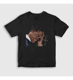 Presmono Unisex Çocuk Siyah Cactus Jack Astroworld Travis Scott T-Shirt 42340tt