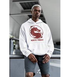 Tasarım Mortal Kombat Baskılı Unisex Oversize Anime Hoodie