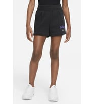 Nike Sportswear Girls Shorts Black Pamuklu Kız Çocuk Şortu Siyah