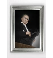 Gümüş Çerçeveli Atatürk Tablo cv665