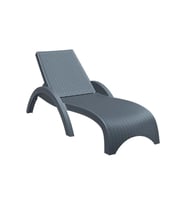 Omnipazar TRK-860 Siesta Fiji Rattan Desenli Ayarlanabilir Lüks Şezlong