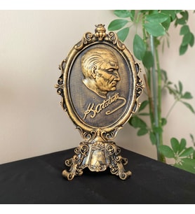 29 Ekim Eskitme Gold Dekoratif Atatürk Biblo Pano