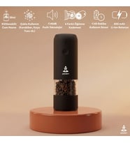 Pizen Windmill USB Şarjlı Otomatik Baharat Öğütücü LED Işıklı Ayarlanabilir Tuz Karabiber Değirmeni