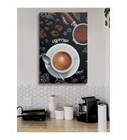 Espresso Kahve Tablosu Kanvas Tablo Mutfak Kafe Duvar Dekorasyonu