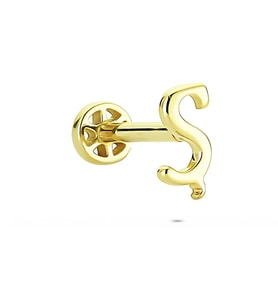 Glorria Altın Ş Harfi Tragus Piercing
