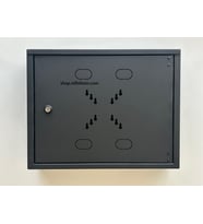 Nif Bilişim İki Yönlü Kilitli Metal Pano Hareketli Raf Kayıt Cihazı Panosu DVR BOX 45cmx35cmx10cm Siyah