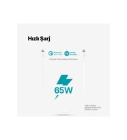 Usb-c - Usb-c 30cm 65w Pd/qc Hızlı Şarj/data Kablosu Beyaz Beyaz