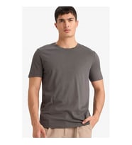 Defacto Slim Fit Antrasit Erkek T-Shirt M6606AZ/AR212